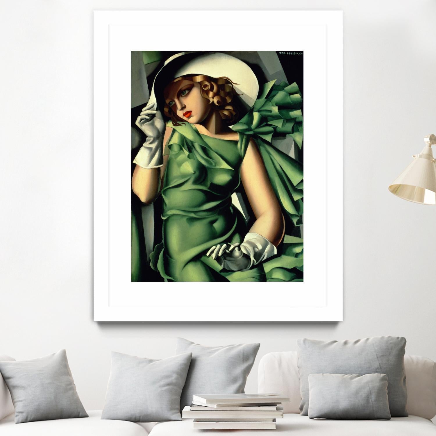 Young Lady with Gloves by Tamara de Lempicka on GIANT ART - beige master