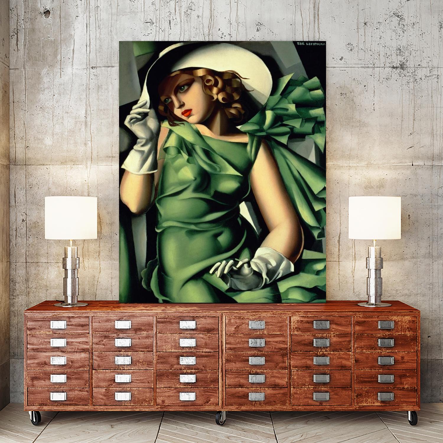 Young Lady with Gloves by Tamara de Lempicka on GIANT ART - beige master