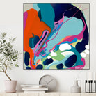 I-Would-Gladly-Listen by Clarie Desjardins on GIANT ART - red abstract framed canvas