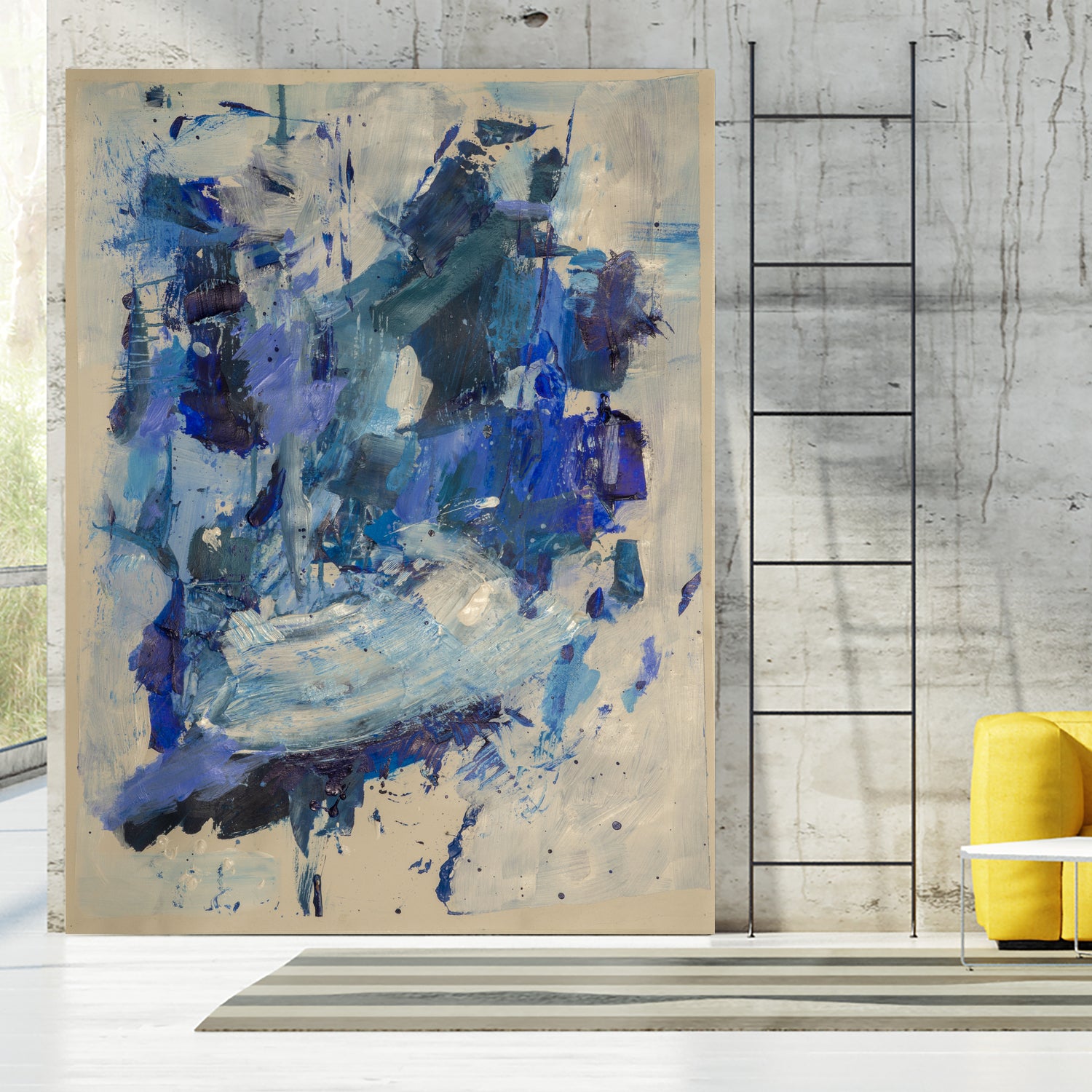 Breathe in the Ocean by Janet London on GIANT ART - blue abstract