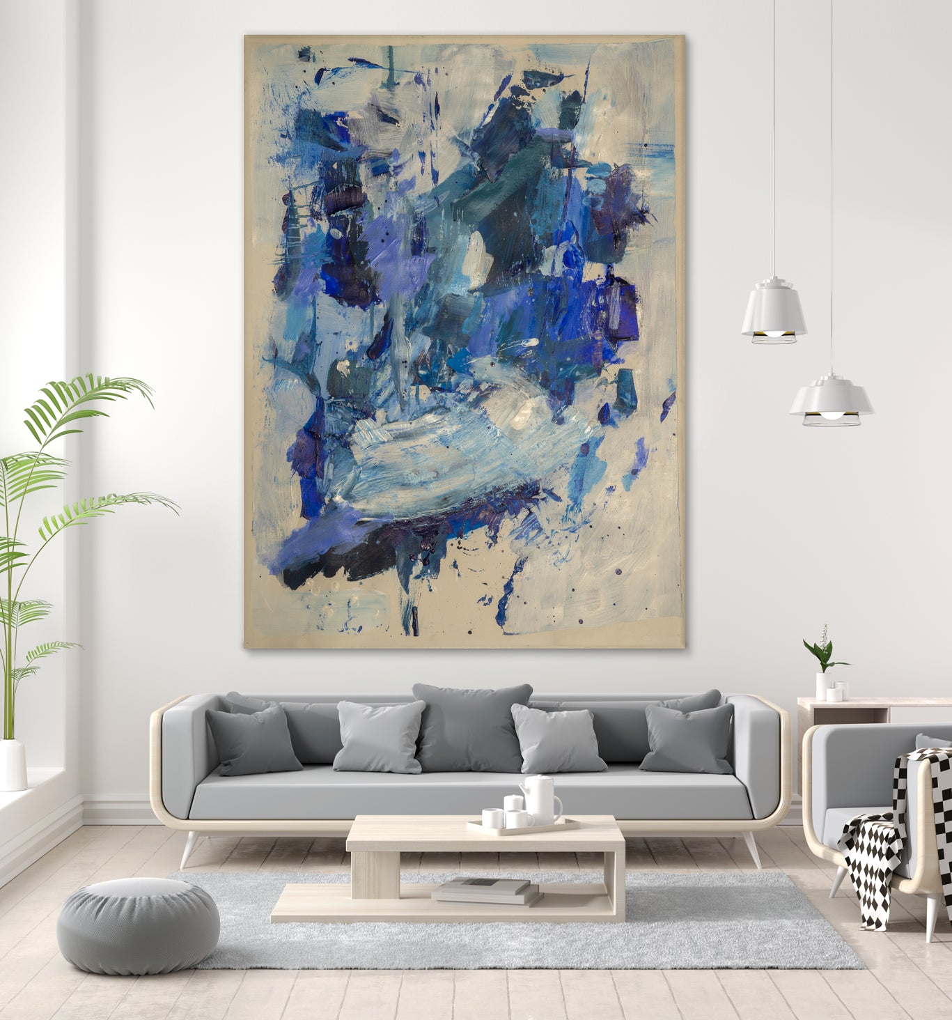 Breathe in the Ocean by Janet London on GIANT ART - blue abstract