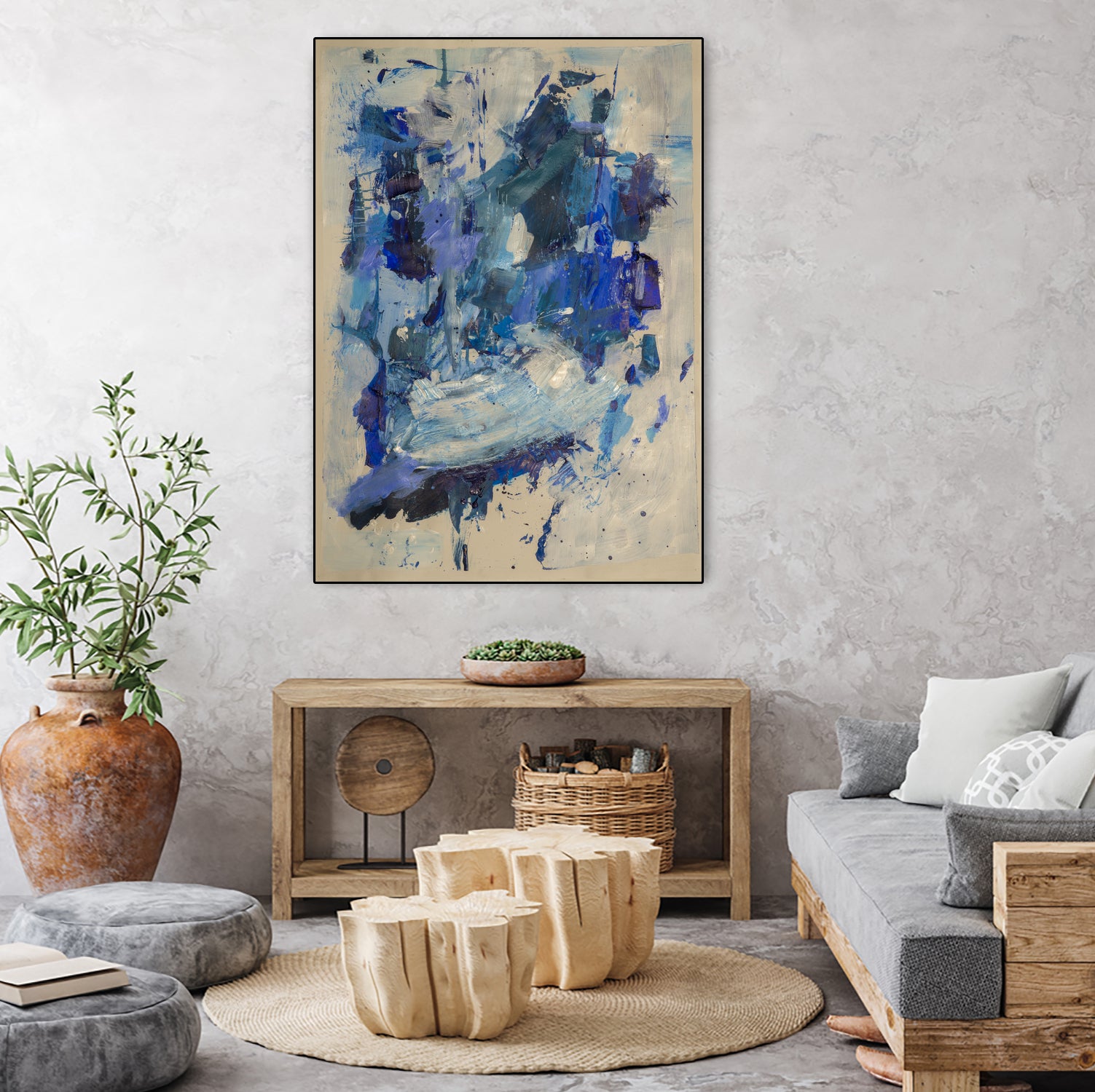 Breathe in the Ocean by Janet London on GIANT ART - blue abstract