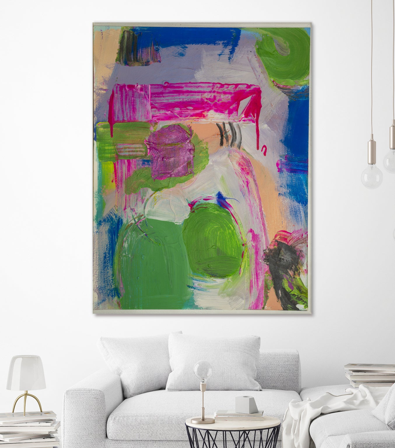 Spring is Sprung by Janet London on GIANT ART - pink abstract