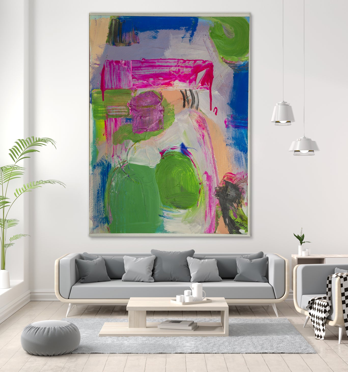 Spring is Sprung by Janet London on GIANT ART - pink abstract