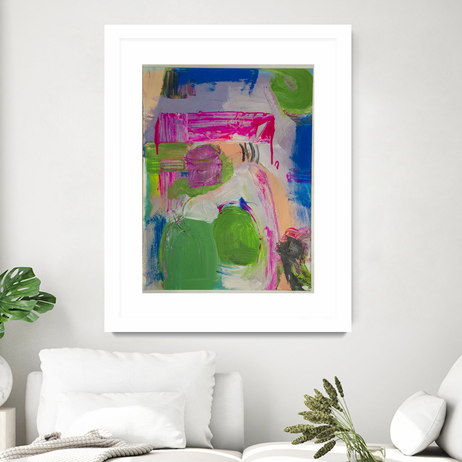 Spring is Sprung by Janet London on GIANT ART - pink abstract