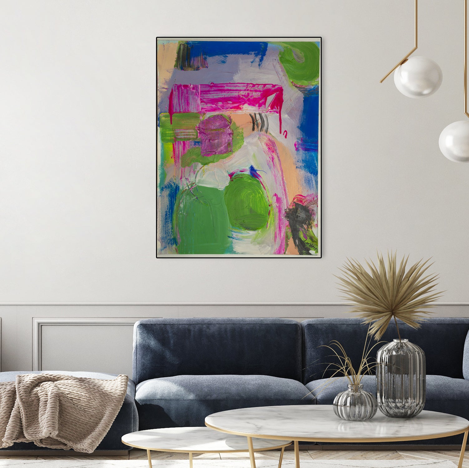 Spring is Sprung by Janet London on GIANT ART - pink abstract