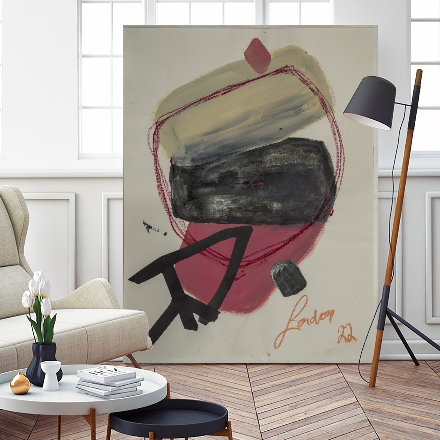 Spirit Arrow by Janet London on GIANT ART - pink abstract