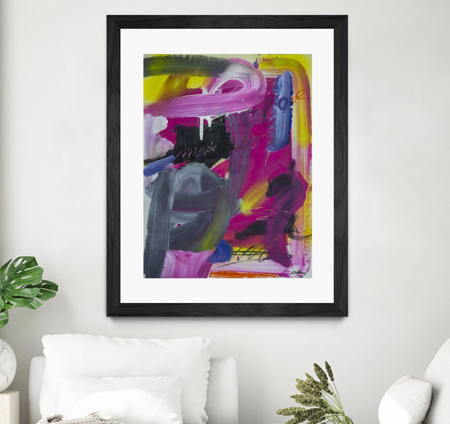 The Madness of Love by Janet London on GIANT ART - fluo pink abstract