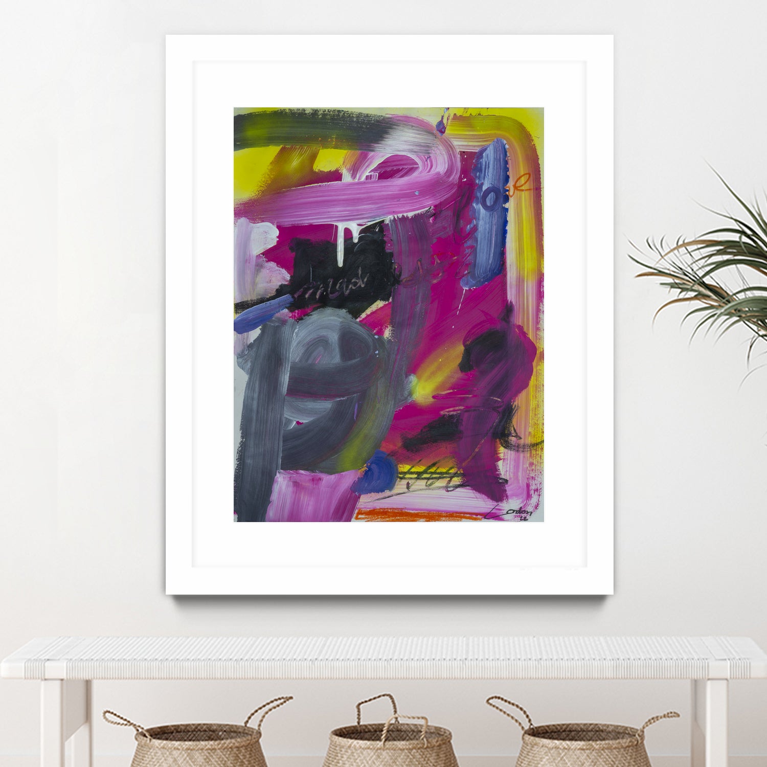 The Madness of Love by Janet London on GIANT ART - fluo pink abstract