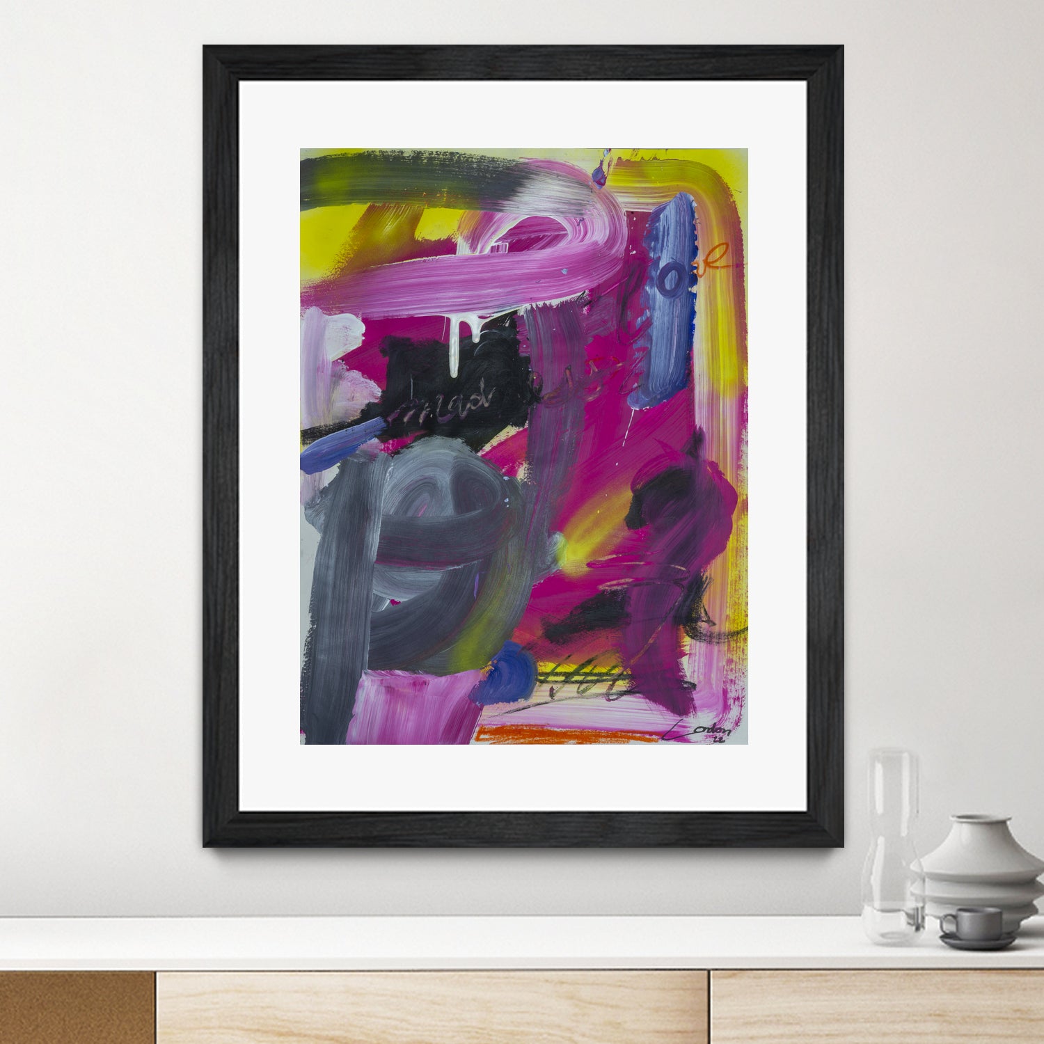 The Madness of Love by Janet London on GIANT ART - fluo pink abstract