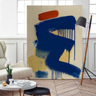 Blue and Orange No 1 by Janet London on GIANT ART - blue abstract