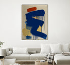 Blue and Orange No 1 by Janet London on GIANT ART - blue abstract