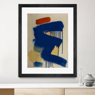 Blue and Orange No 1 by Janet London on GIANT ART - blue abstract