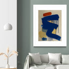 Blue and Orange No 1 by Janet London on GIANT ART - blue abstract