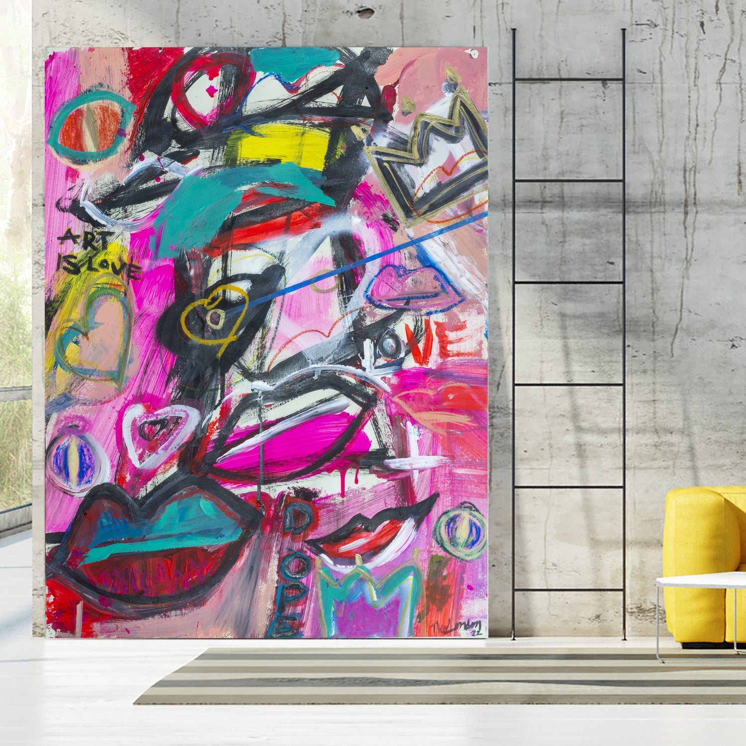 Art is Love by Janet London on GIANT ART - pink abstract