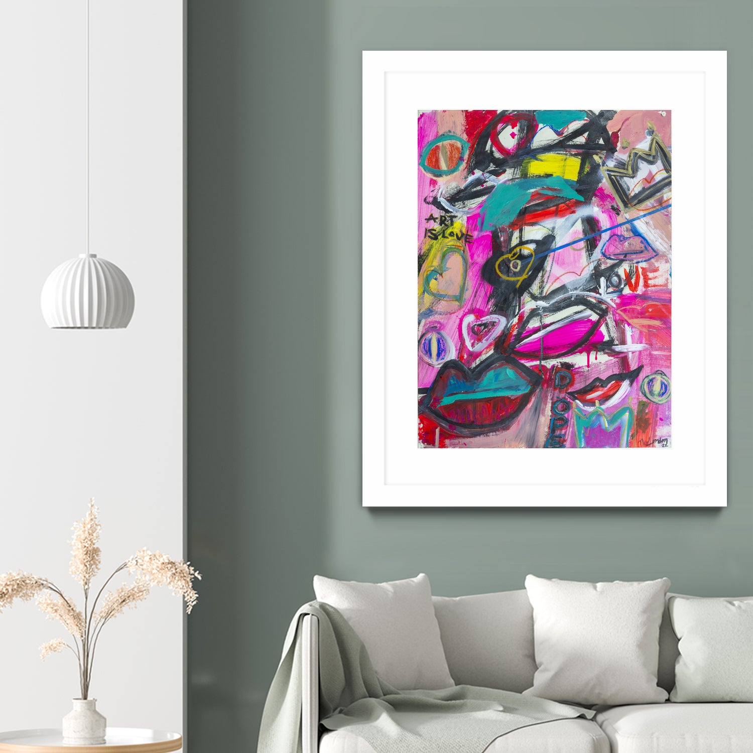 Art is Love by Janet London on GIANT ART - pink abstract