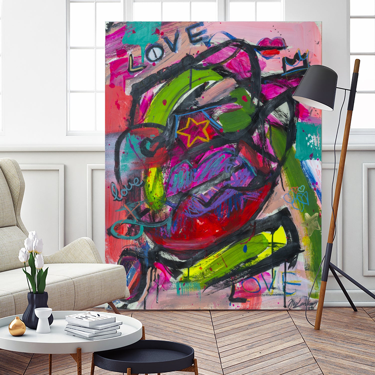 Love is Everything by Janet London on GIANT ART - red abstract