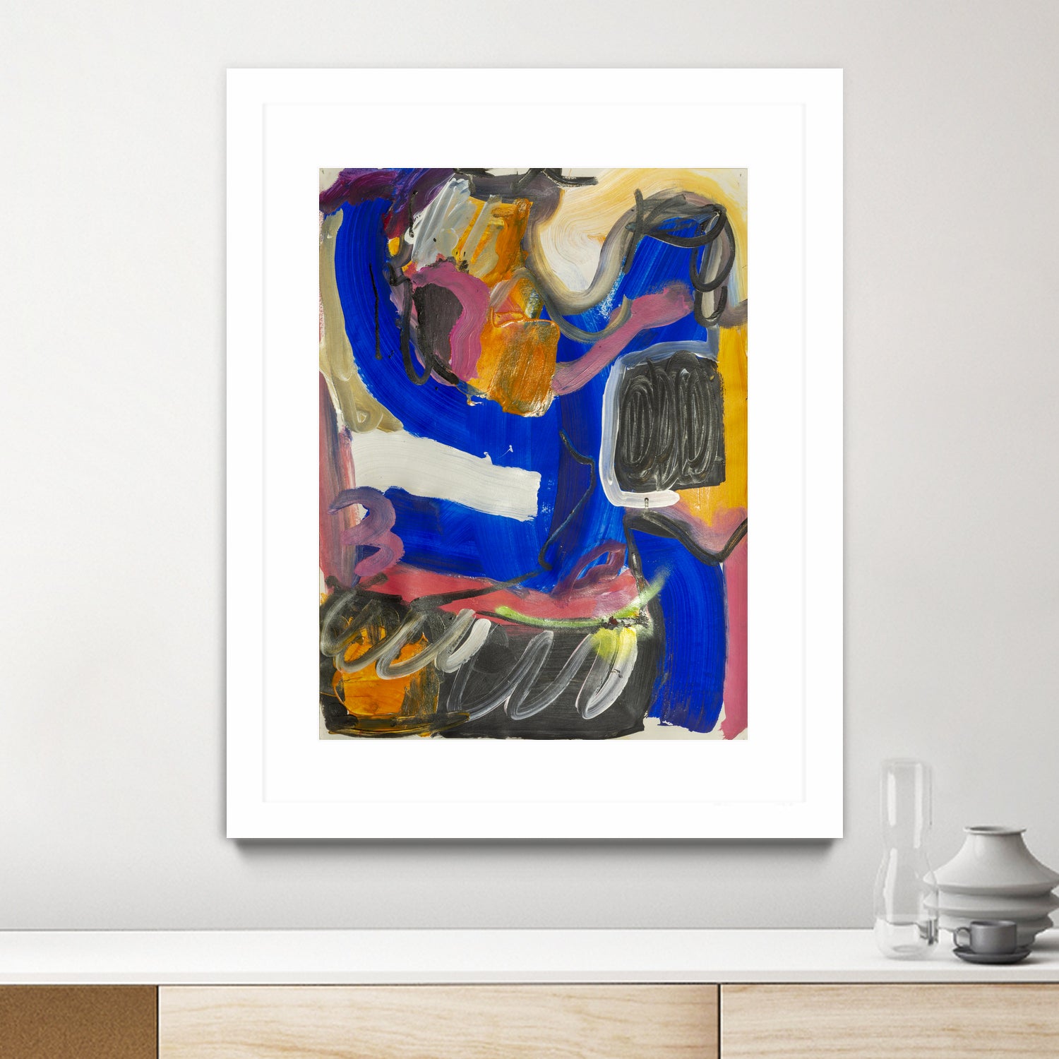 It All Leads Here by Janet London on GIANT ART - blue abstract