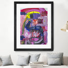 A Kiss in the Chaos by Janet London on GIANT ART - fluo pink abstract