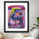 A Kiss in the Chaos by Janet London on GIANT ART - fluo pink abstract