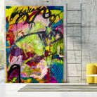 Festive Majesty by Janet London on GIANT ART - fluo yellow abstract