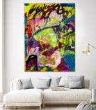 Festive Majesty by Janet London on GIANT ART - fluo yellow abstract