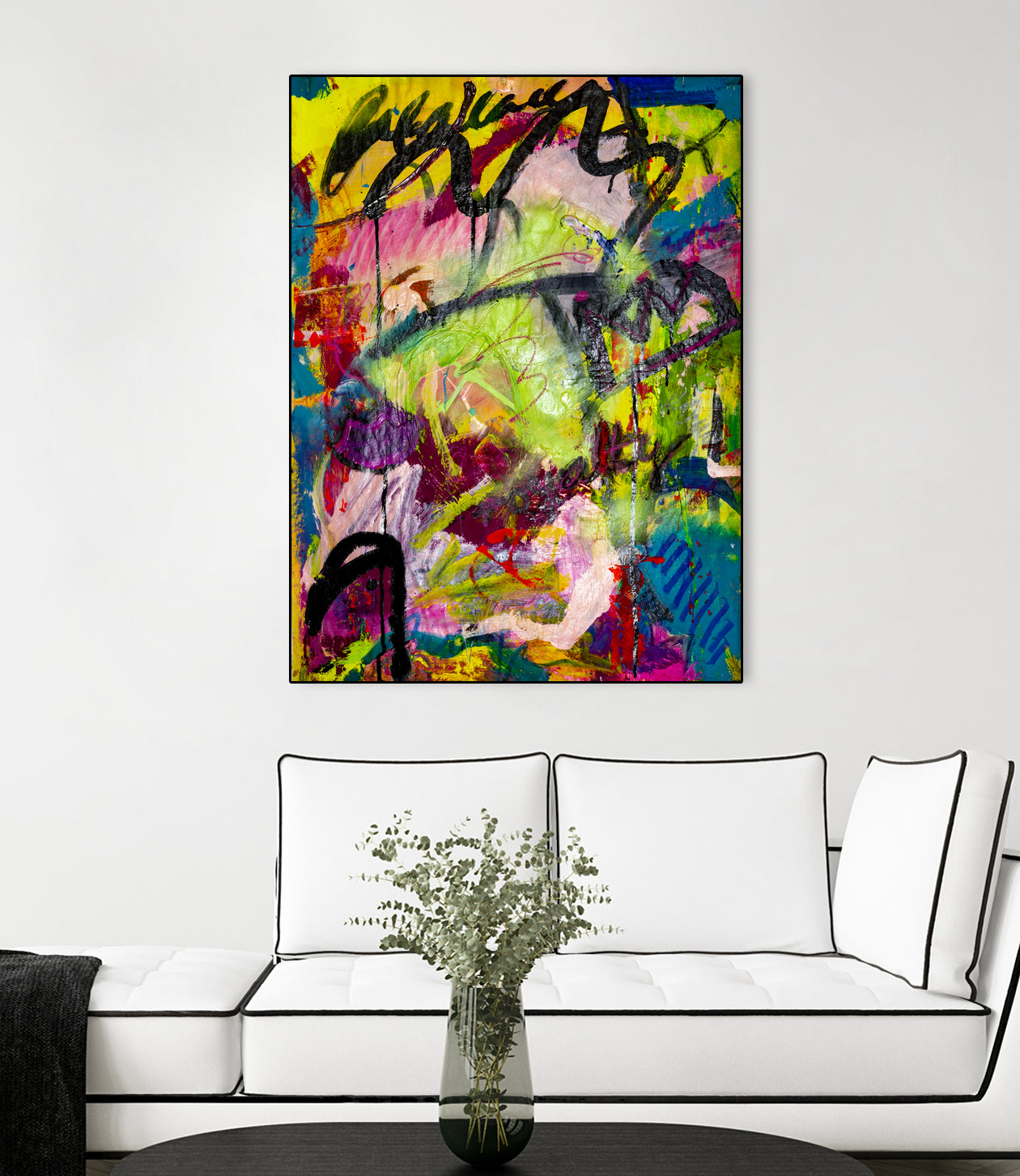 Festive Majesty by Janet London on GIANT ART - fluo yellow abstract