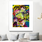 Festive Majesty by Janet London on GIANT ART - fluo yellow abstract