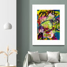 Festive Majesty by Janet London on GIANT ART - fluo yellow abstract