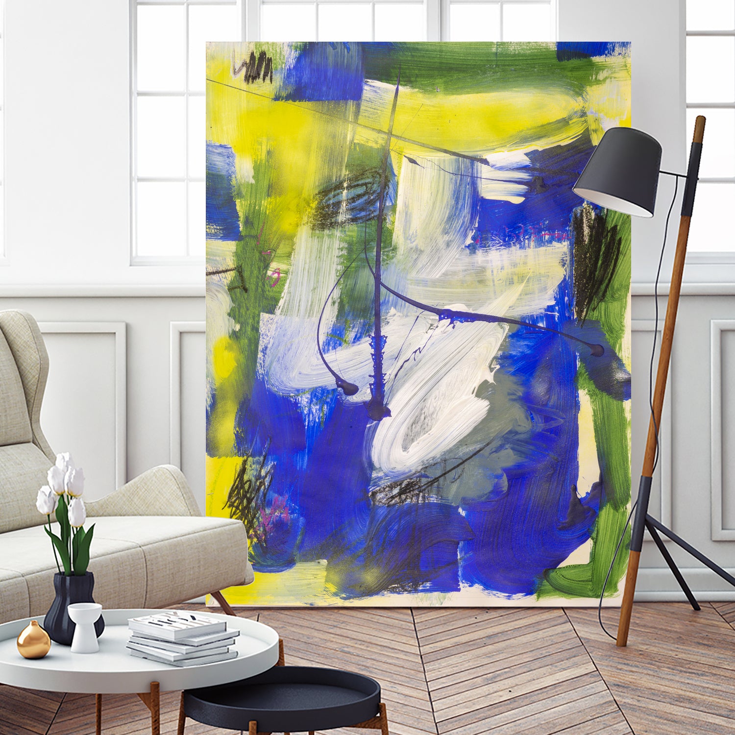 Into The Blue by Janet London on GIANT ART - blue abstract