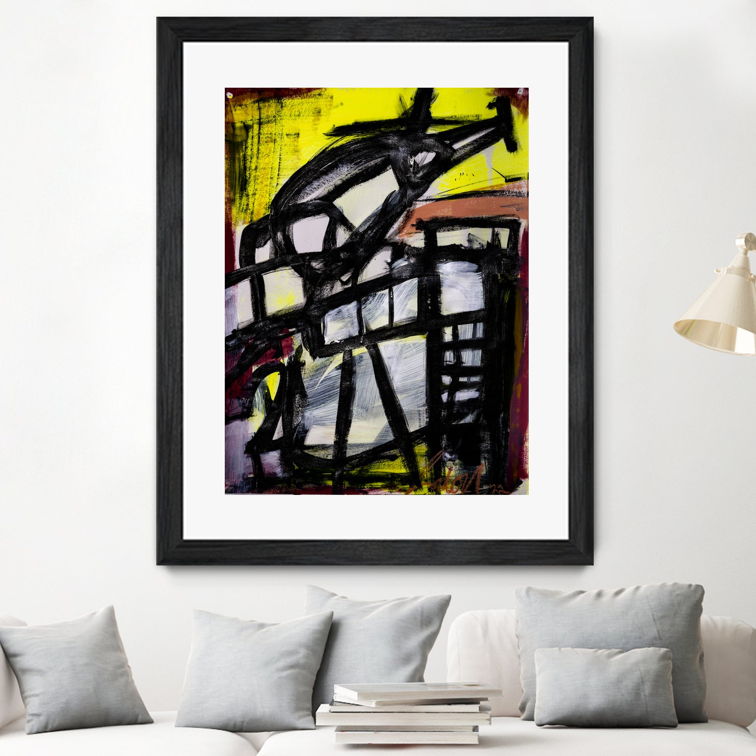 The Helicopter Comes Home by Janet London on GIANT ART - black abstract