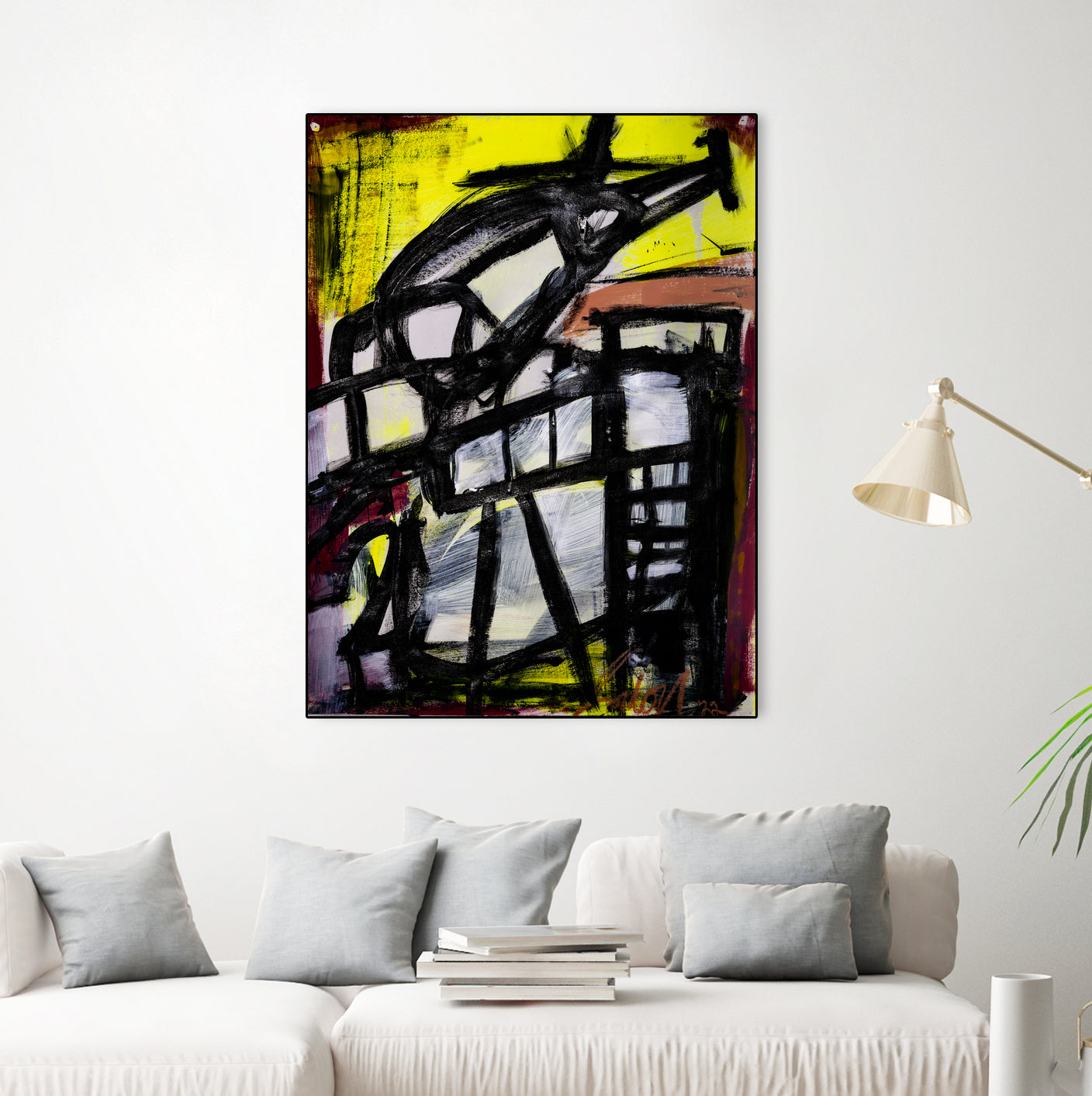 The Helicopter Comes Home by Janet London on GIANT ART - black abstract