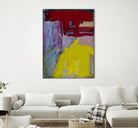 Red and Yellow Collide by Janet London on GIANT ART - yellow abstract