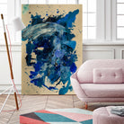 Feel the Ocean`s Power No 1 by Janet London on GIANT ART - blue abstract