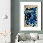 Feel the Ocean`s Power No 1 by Janet London on GIANT ART - blue abstract