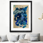 Feel the Ocean`s Power No 1 by Janet London on GIANT ART - blue abstract