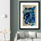 Feel the Ocean`s Power No 1 by Janet London on GIANT ART - blue abstract