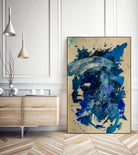 Feel the Ocean`s Power No 1 by Janet London on GIANT ART - blue abstract