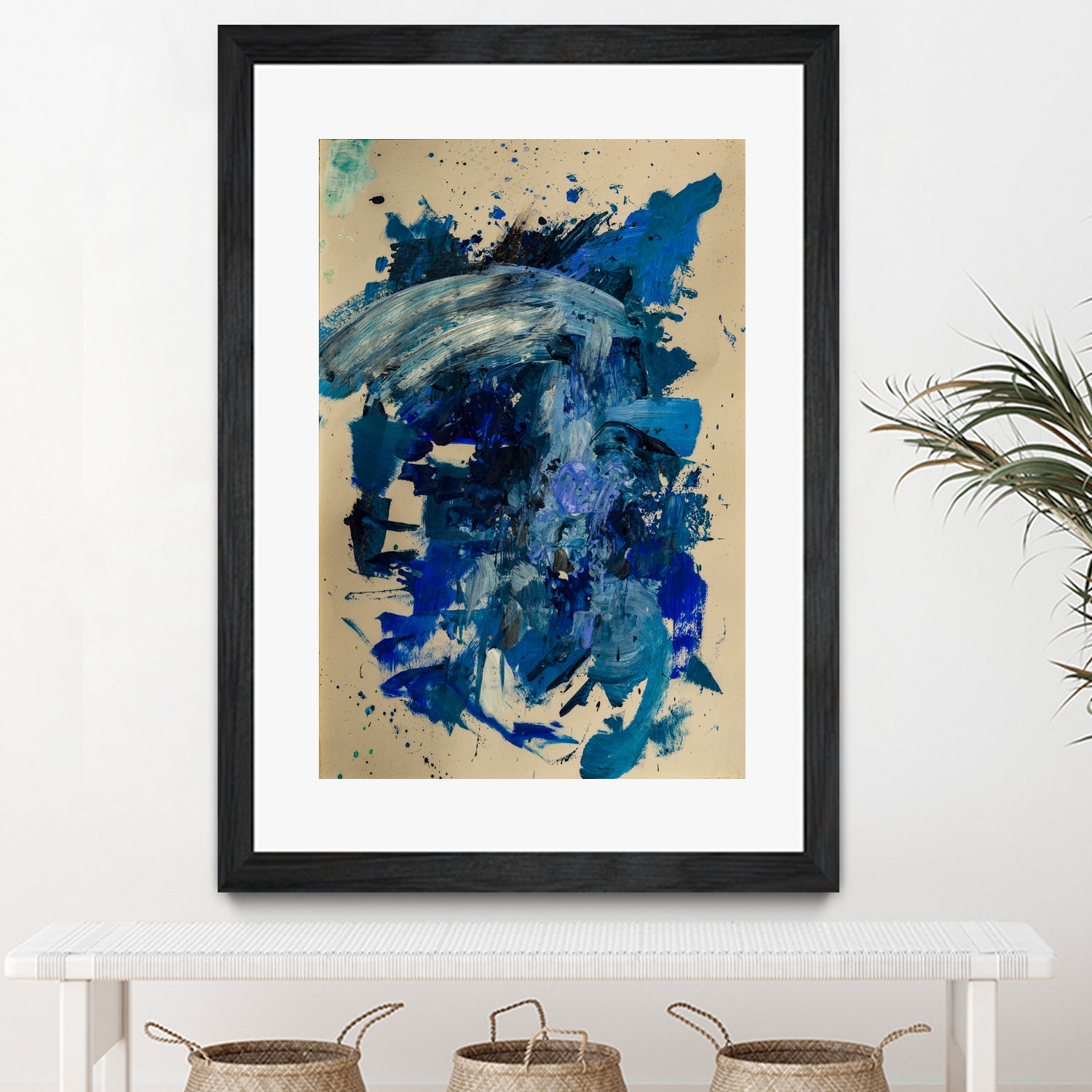 Feel the Ocean`s Power No 1 by Janet London on GIANT ART - blue abstract