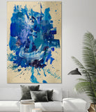 Feel the Ocean`s Power No 2 by Janet London on GIANT ART - blue abstract