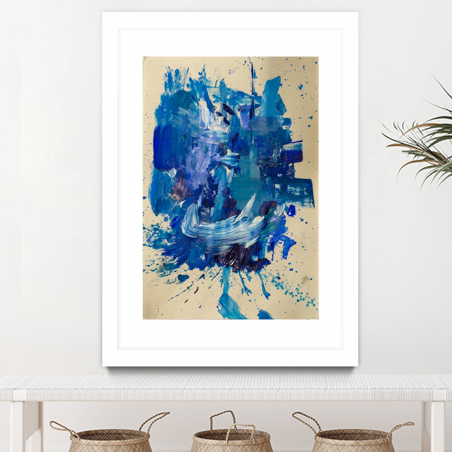 Feel the Ocean`s Power No 2 by Janet London on GIANT ART - blue abstract