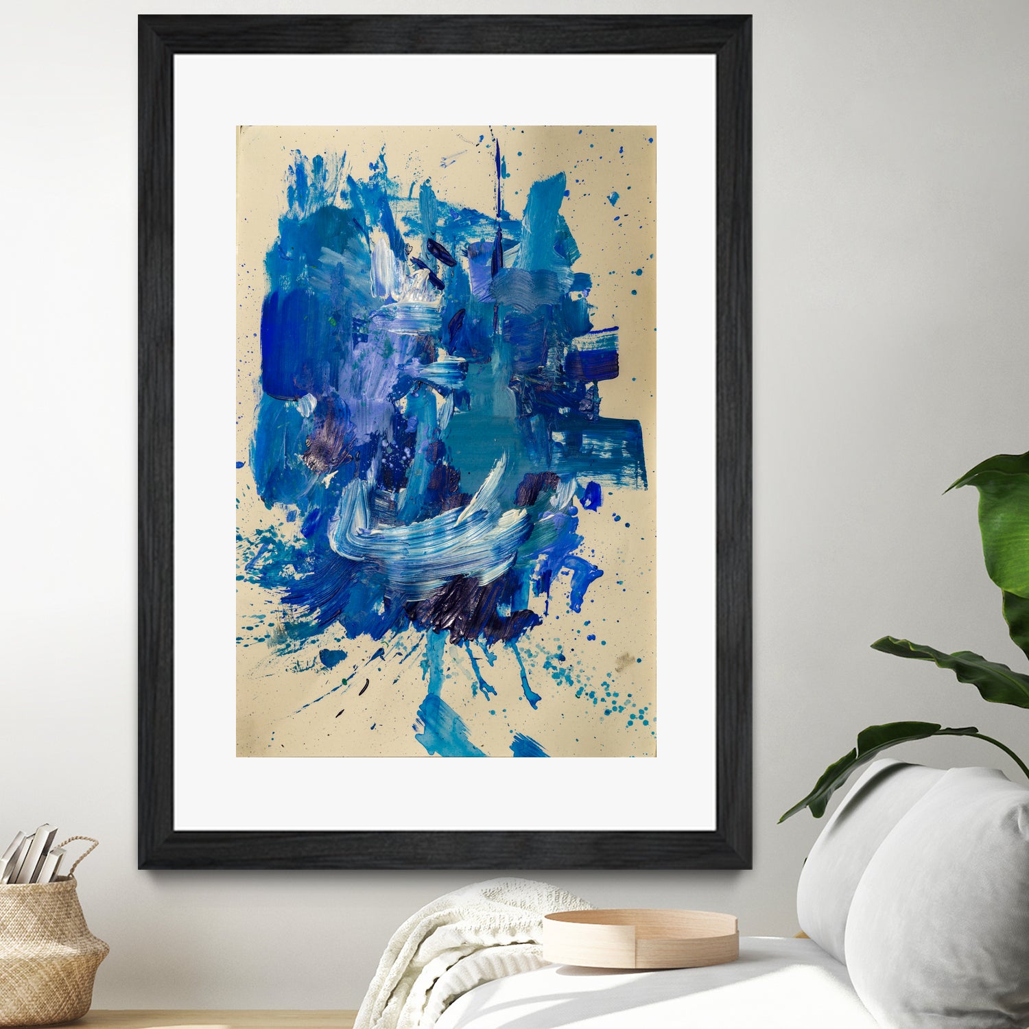 Feel the Ocean`s Power No 2 by Janet London on GIANT ART - blue abstract