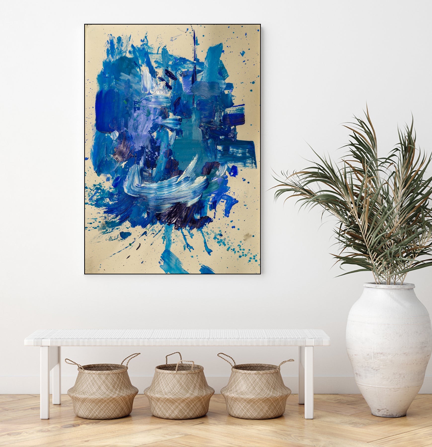 Feel the Ocean`s Power No 2 by Janet London on GIANT ART - blue abstract