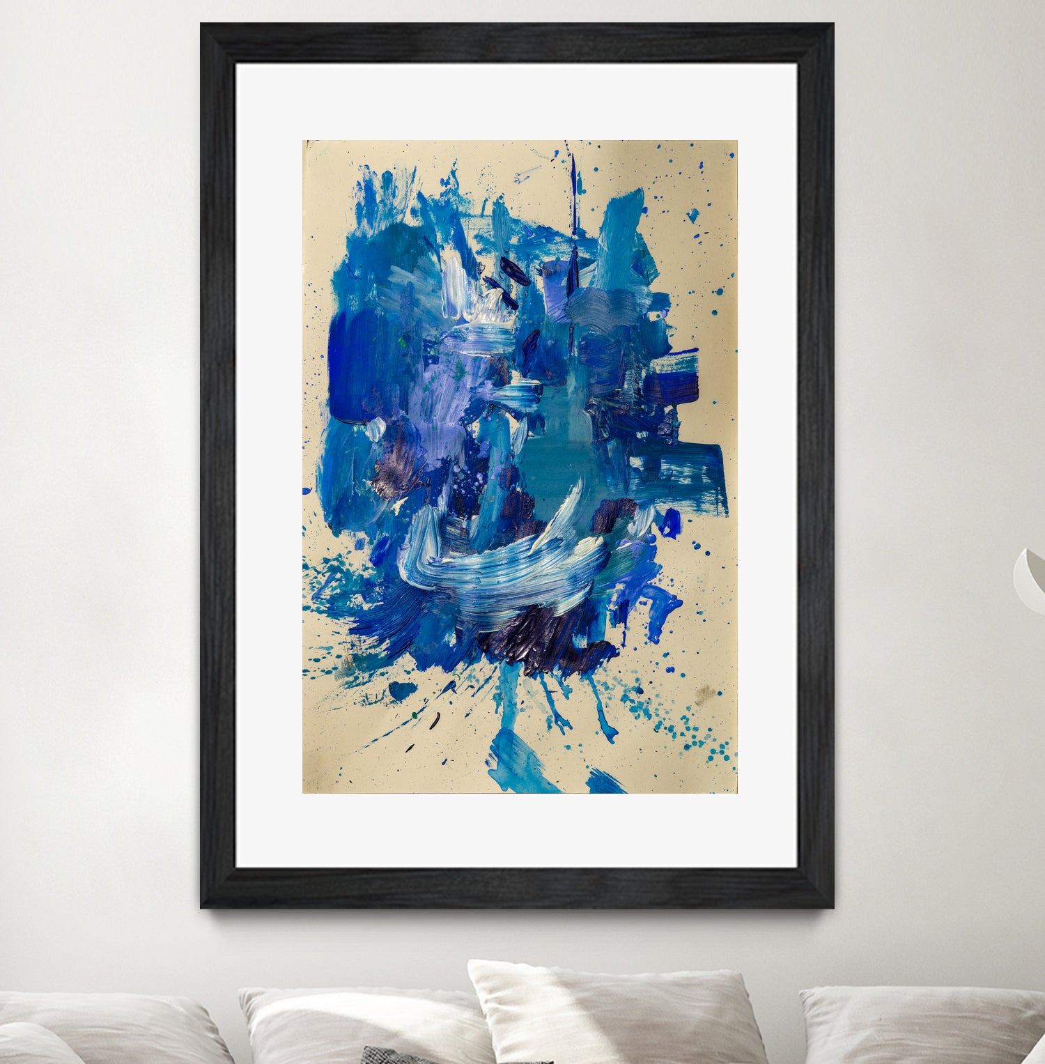 Feel the Ocean`s Power No 2 by Janet London on GIANT ART - blue abstract