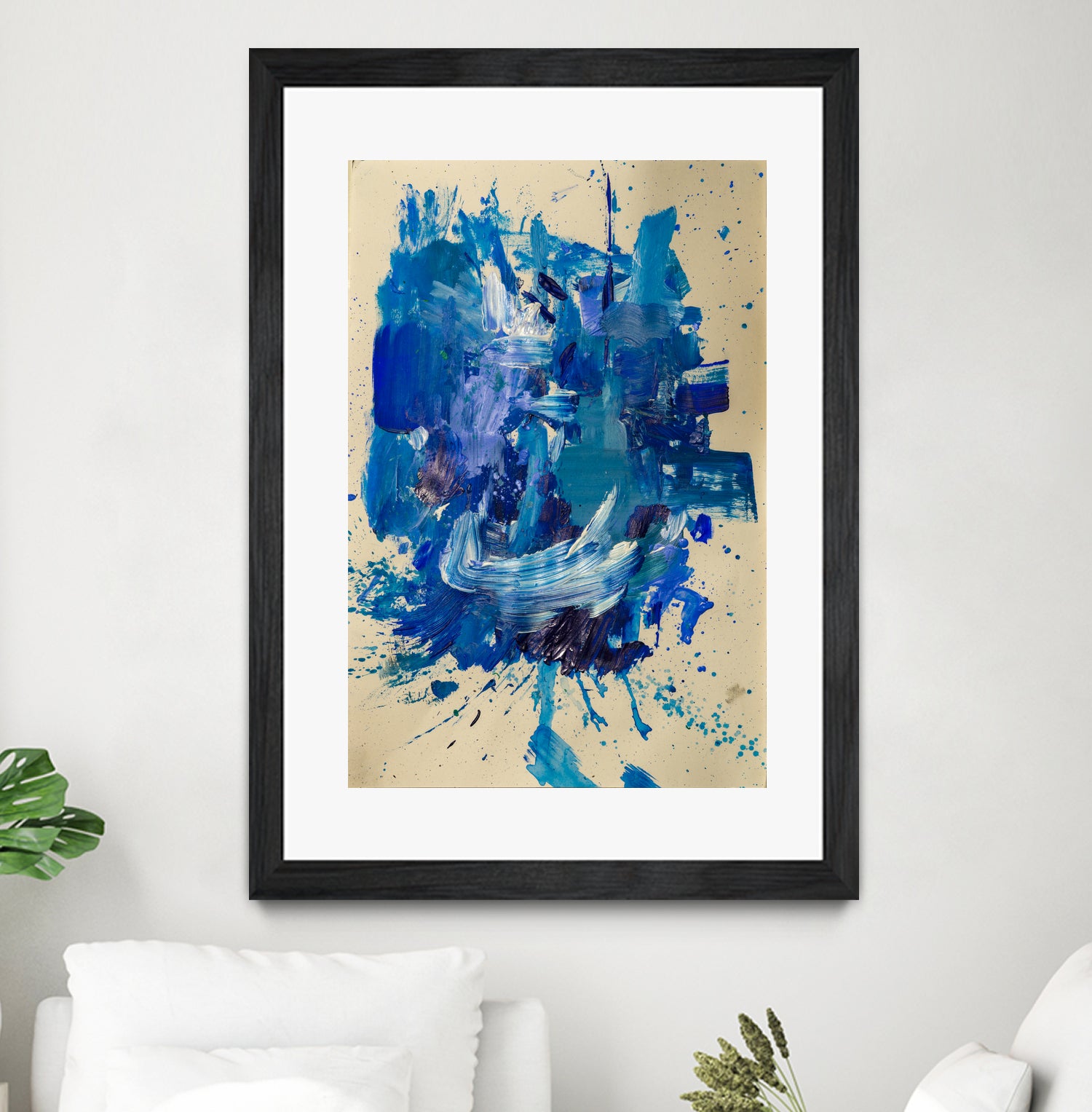 Feel the Ocean`s Power No 2 by Janet London on GIANT ART - blue abstract