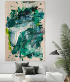 Endless Turquoise and Green No 1 by Janet London on GIANT ART - green abstract