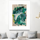 Endless Turquoise and Green No 1 by Janet London on GIANT ART - green abstract