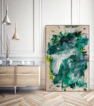 Endless Turquoise and Green No 1 by Janet London on GIANT ART - green abstract