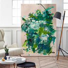 Endless Turquoise and Green No 2 by Janet London on GIANT ART - green abstract