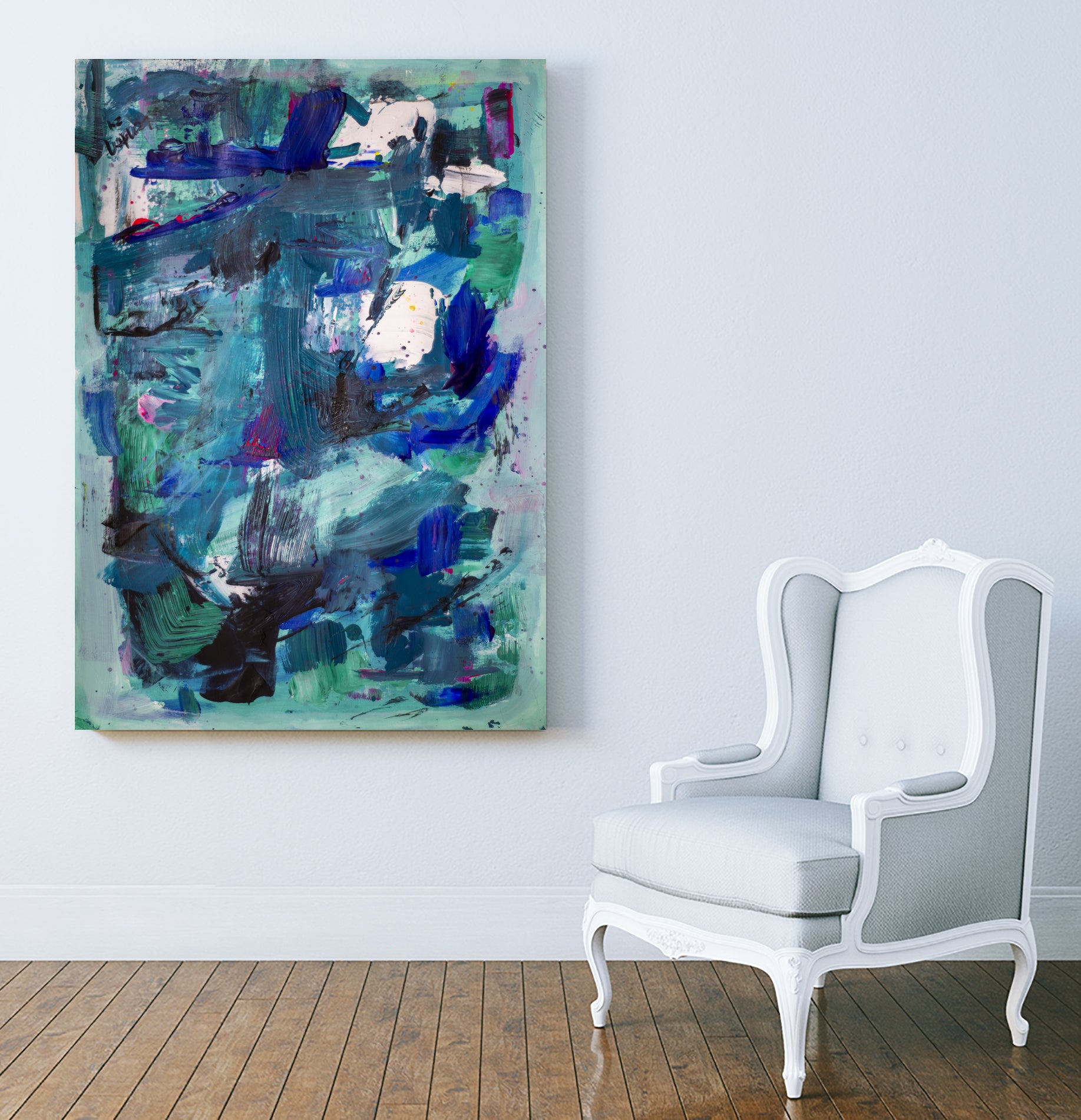 CALL ME I NEED TO SEE IMAGE by Janet London on GIANT ART -  abstract